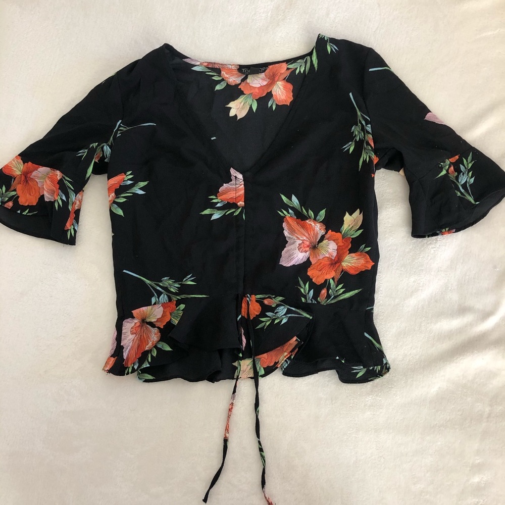 Topshop Floral Blouse